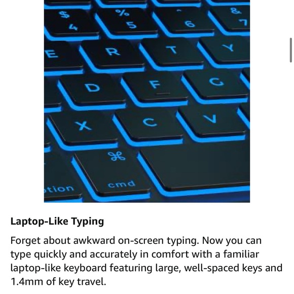 typecase iPad Flexbook Wireless Backlit Keyboard Case(10.9”, 2022), 360°NIB - Picture 9 of 17